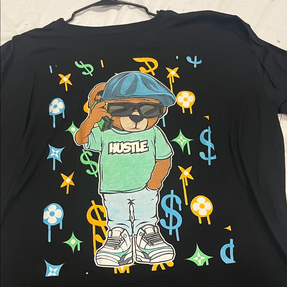Black Shirt with Graphic Design